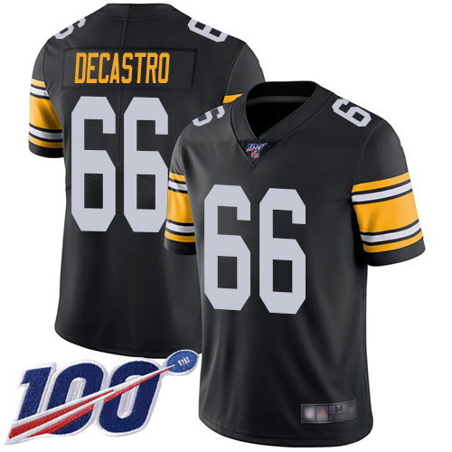 Youth Pittsburgh Steelers Football #66 Limited Black David DeCastro Alternate 100th Season Vapor Untouchable Nike NFL Jersey->youth nfl jersey->Youth Jersey